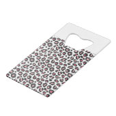 Leopardendruck, Gepard, Rosa, Girl Geldbeutel Flaschenöffner (Rückseite Schrägansicht)