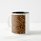 Leopardendruck, Gepard, Rosa, Girl Zweifarbige Tasse (Vorderseite Links)