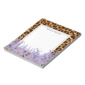 Leopardendruck, Geparden, trendy, blumenreich, süß Notizblock (Rotiert)