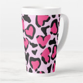 Leopardendruck, handgezeichnet Nahtlose Wasserfarb Milchtasse (Rechte Ecke)