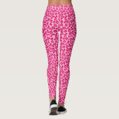 Leopardendruck in Pastellrosa, Hot Pink und Fuchsi Leggings (Rückseite)