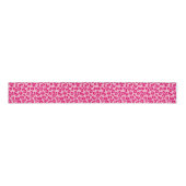 Leopardendruck in Pastellrosa, Hot Pink und Fuchsi Ripsband (Vorderseite)