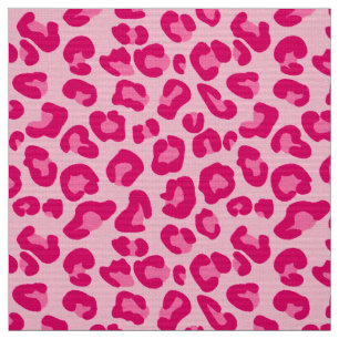 Leopardendruck in Pastellrosa, Hot Pink und Fuchsi Stoff