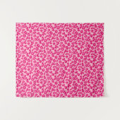 Leopardendruck in Pastellrosa, Hot Pink und Fuchsi Wandteppich (Vorderseite (Horizontal))