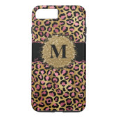 Leopardendruck in Rosa und Gold, Erstdruck in Glit Case-Mate iPhone Hülle (Rückseite)