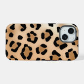 Leopardendruck iPhone 15 Hülle (Rückseite (Horizontal))