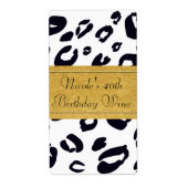 Leopardendruck (JEDE FARBE) Party Weinetikett (Vorne)