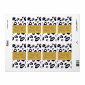 Leopardendruck (JEDE FARBE) Party Weinetikett (Vorne)