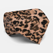 Leopardendruck Leopardenmuster Krawatte (Gerollt)