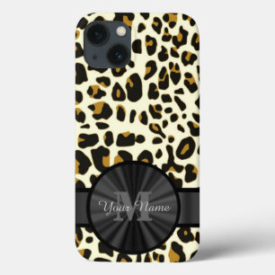 Leopardendruck mit Monogramm Case-Mate iPhone Hülle