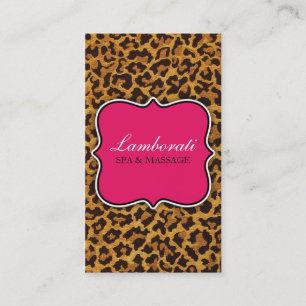 Leopardendruck Mode Designer elegant modern rosa Visitenkarte