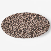 Leopardendruck-Party-Papierteller Tischwäsche Pappteller (Schrägansicht)