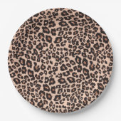 Leopardendruck-Party-Papierteller Tischwäsche Pappteller (Vorderseite)