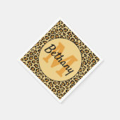 Leopardendruck personalisiert serviette (Ecke)