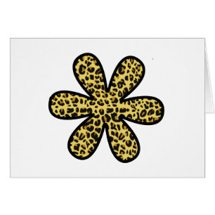 Leopardendruck, Tierdruck, Braunleopard, Blume