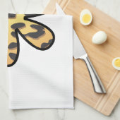 Leopardendruck, Tierdruck, Braunleopard, Blume Handtuch (Viertel Falte)