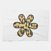 Leopardendruck, Tierdruck, Braunleopard, Blume Handtuch (Horizontal)