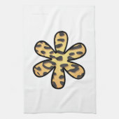 Leopardendruck, Tierdruck, Braunleopard, Blume Handtuch (Vertikal)