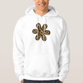 Leopardendruck, Tierdruck, Braunleopard, Blume Hoodie (Vorderseite)