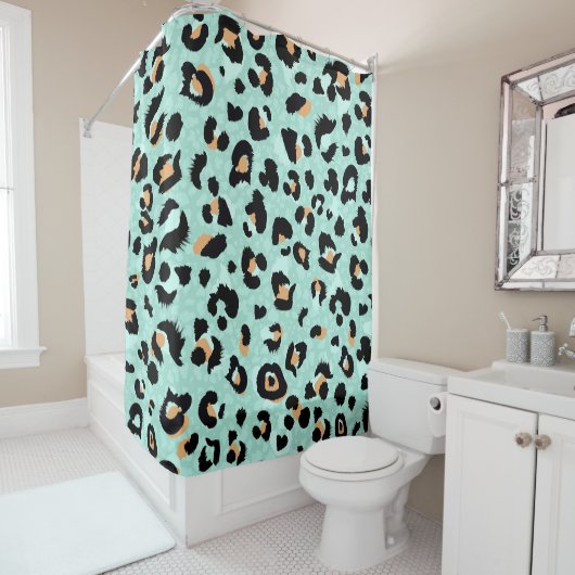 Leopardendruck, Tiermuster Duschvorhang (Beispiel)