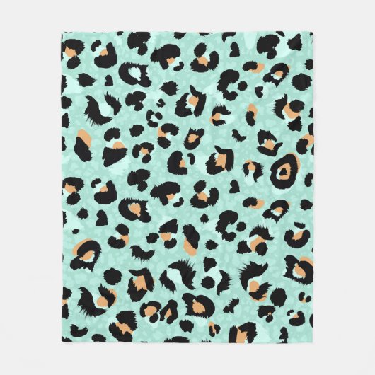 Leopardendruck, Tiermuster Fleecedecke (Vorderseite)