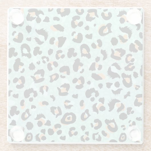 Leopardendruck, Tiermuster Glasuntersetzer (Rückseite)