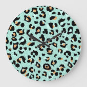 Leopardendruck, Tiermuster Große Wanduhr (Vorderseite)