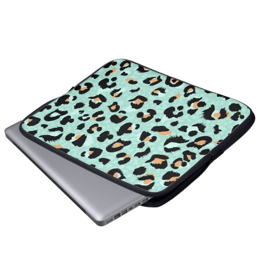 Leopardendruck, Tiermuster Laptopschutzhülle (Vorne Knopf)