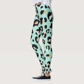 Leopardendruck, Tiermuster Leggings (Links)