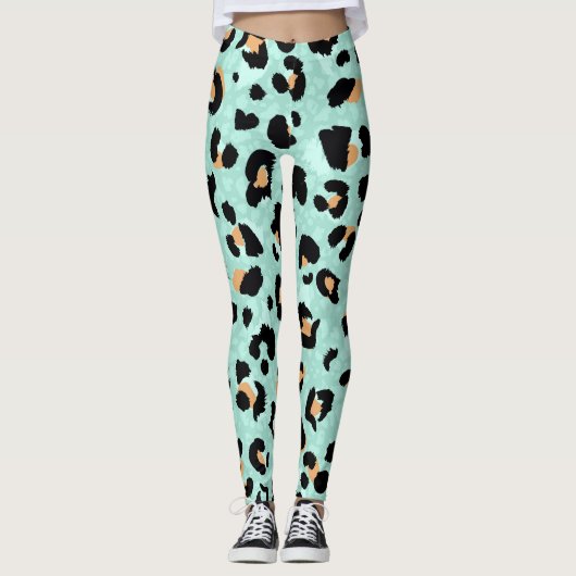 Leopardendruck, Tiermuster Leggings (Vorderseite)