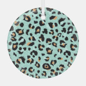 Leopardendruck, Tiermuster Ornament Aus Glas (Vorderseite)