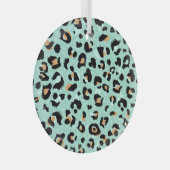 Leopardendruck, Tiermuster Ornament Aus Glas (Vorderseite Rechts)