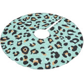 Leopardendruck, Tiermuster Polyester Weihnachtsbaumdecke (Schrägansicht)