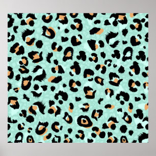 Leopardendruck, Tiermuster Poster