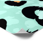 Leopardendruck, Tiermuster Poster (Ecke)