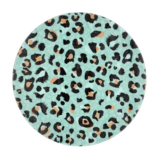 Leopardendruck, Tiermuster Schneidebrett (Vorderseite)