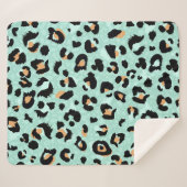 Leopardendruck, Tiermuster Sherpadecke (Vorderseite (Horizontal))