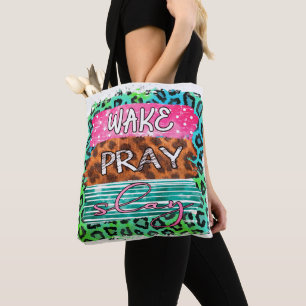 Leopardendruck weck Slay Pray Tasche