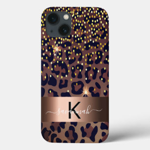 Leopardendruckbraun, schwarz Case-Mate iPhone hülle