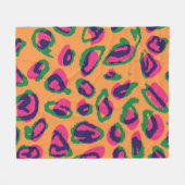 Leopardendrucke, farbiges Tiermuster. Fleecedecke (Vorderseite (Horizontal))