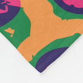 Leopardendrucke, farbiges Tiermuster. Fleecedecke (Ecke)