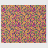 Leopardendrucke, farbiges Tiermuster. Geschenkpapier (Flach)