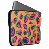 Leopardendrucke, farbiges Tiermuster. Laptopschutzhülle (Vorne Rechts)