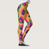 Leopardendrucke, farbiges Tiermuster. Leggings (Rechts)