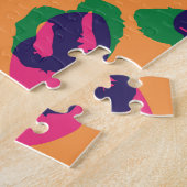 Leopardendrucke, farbiges Tiermuster. Puzzle (Seite)
