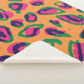 Leopardendrucke, farbiges Tiermuster. Sherpadecke (3/4)