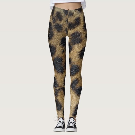 Leopardendrucke Leggings (Vorderseite)