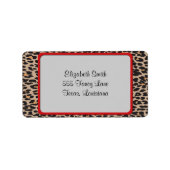 Leopardendrucke, Leoparden, Braunleopard Adressaufkleber (Vorne)