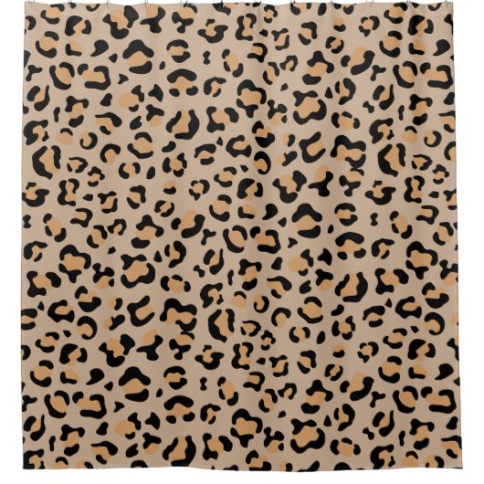 Leopardendrucke, Leoparden, Braunleopard Duschvorhang (Vorderseite)