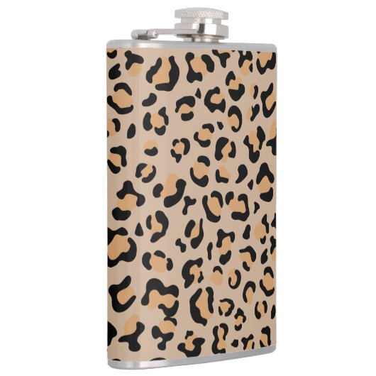 Leopardendrucke, Leoparden, Braunleopard Flachmann (Rechts)